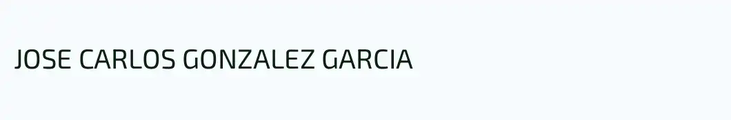 JOSE CARLOS GONZALEZ GARCIA